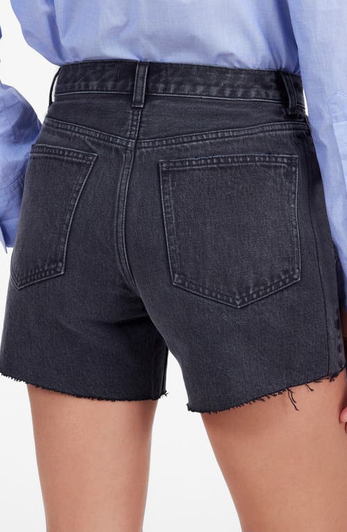 Madewell The Brynn Long Cutoff Denim Shorts In Blue