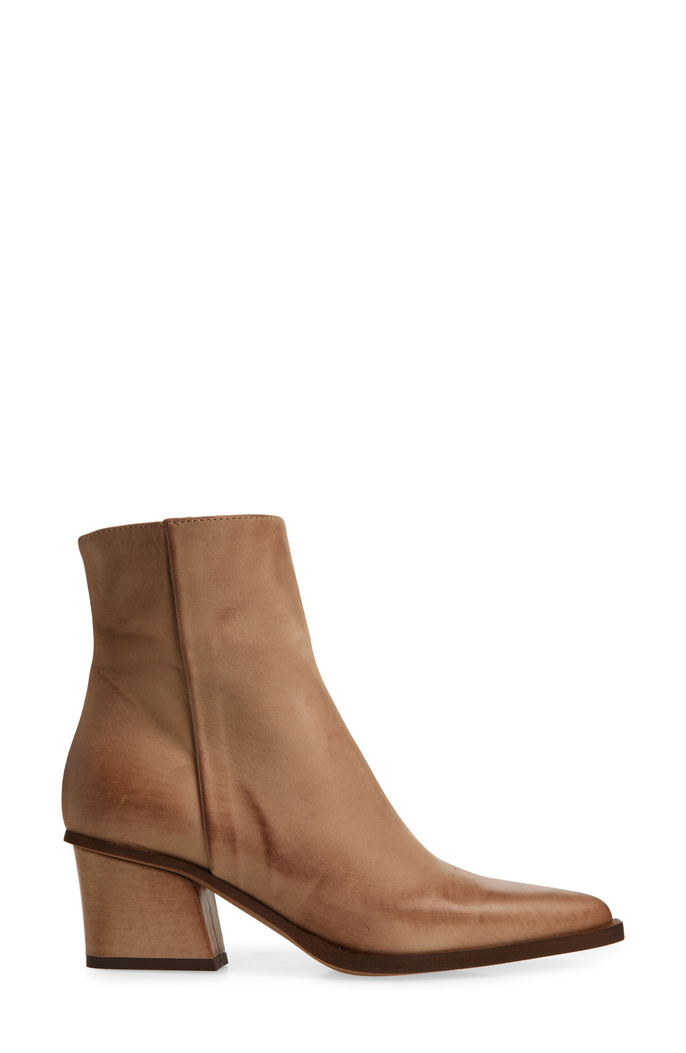 Cordani Braydie Block Heel Leather Bootie, Alternate, color, Taupe Nubuck