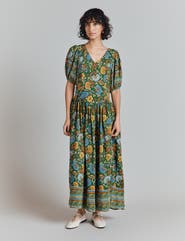 Ghost London Christy Crepe Midi Tea Dress
