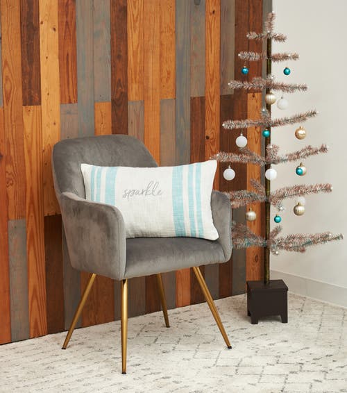 Carol & Frank Morgan Christmas Holiday Striped Decorative Lumbar Pillow Collection In Gray