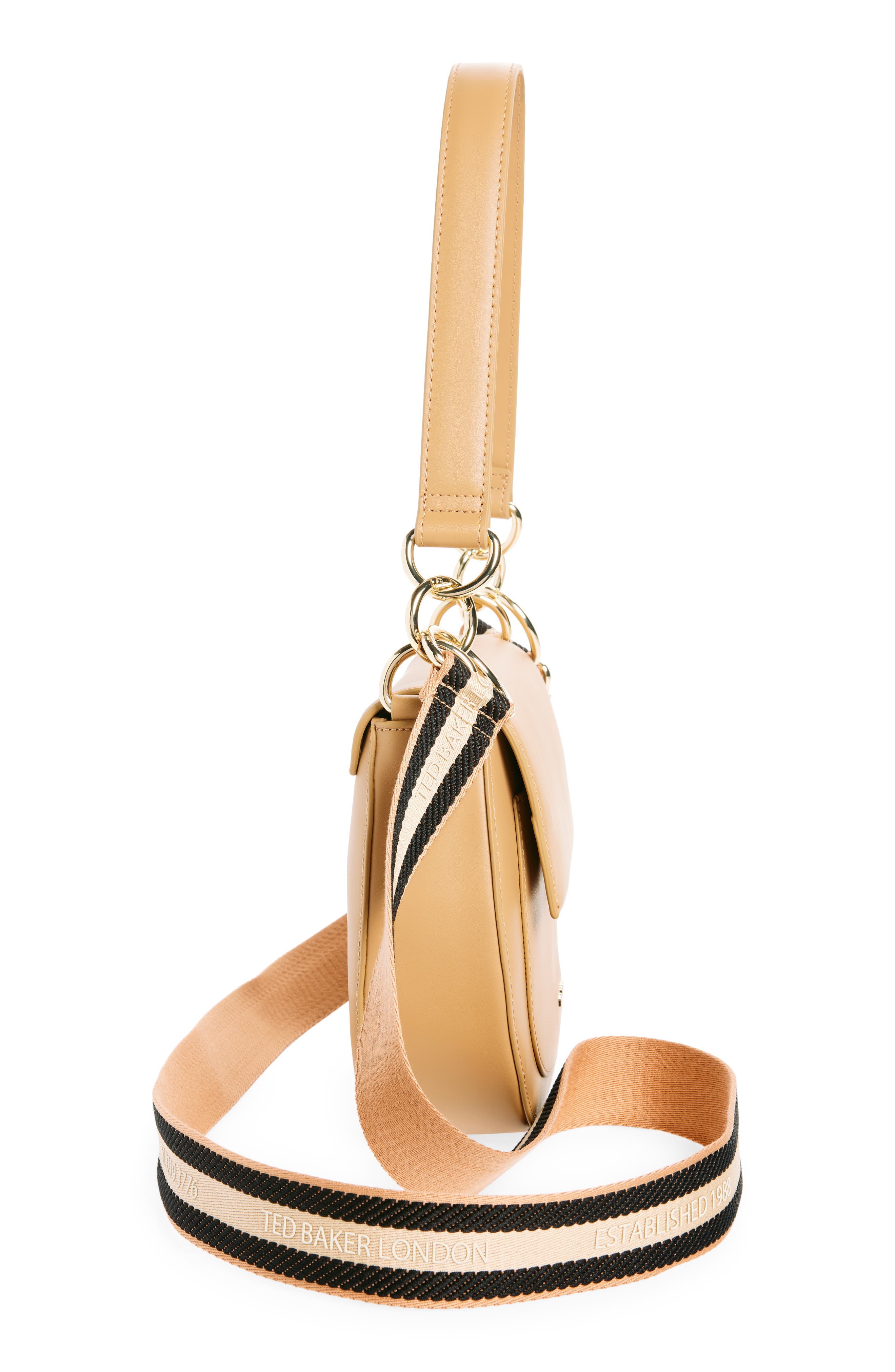 Ted Baker London Darcell Leather Saddle Bag, Alternate, color, 