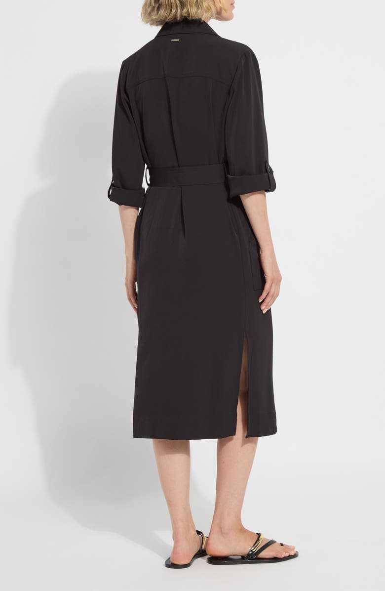 Lysse Ellison Convertible Trench Dress, Alternate, color, Black