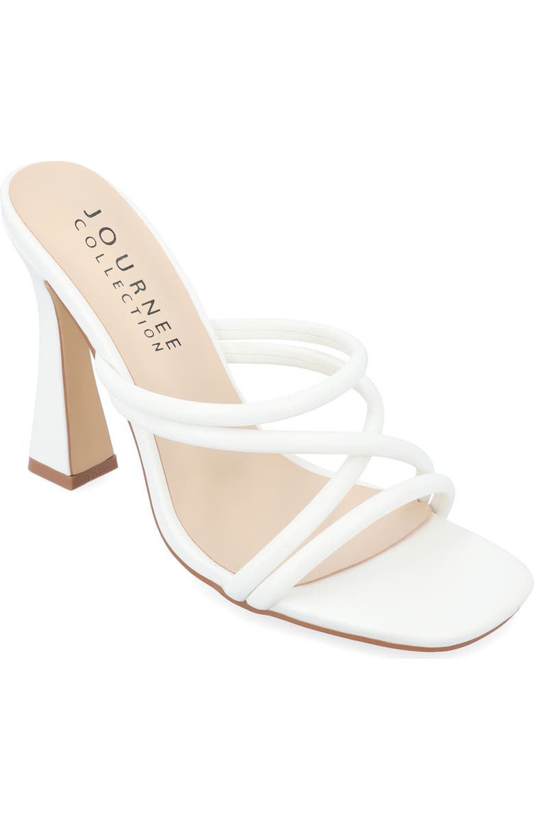 Journee Collection Louisse Sandal, Main, color, White