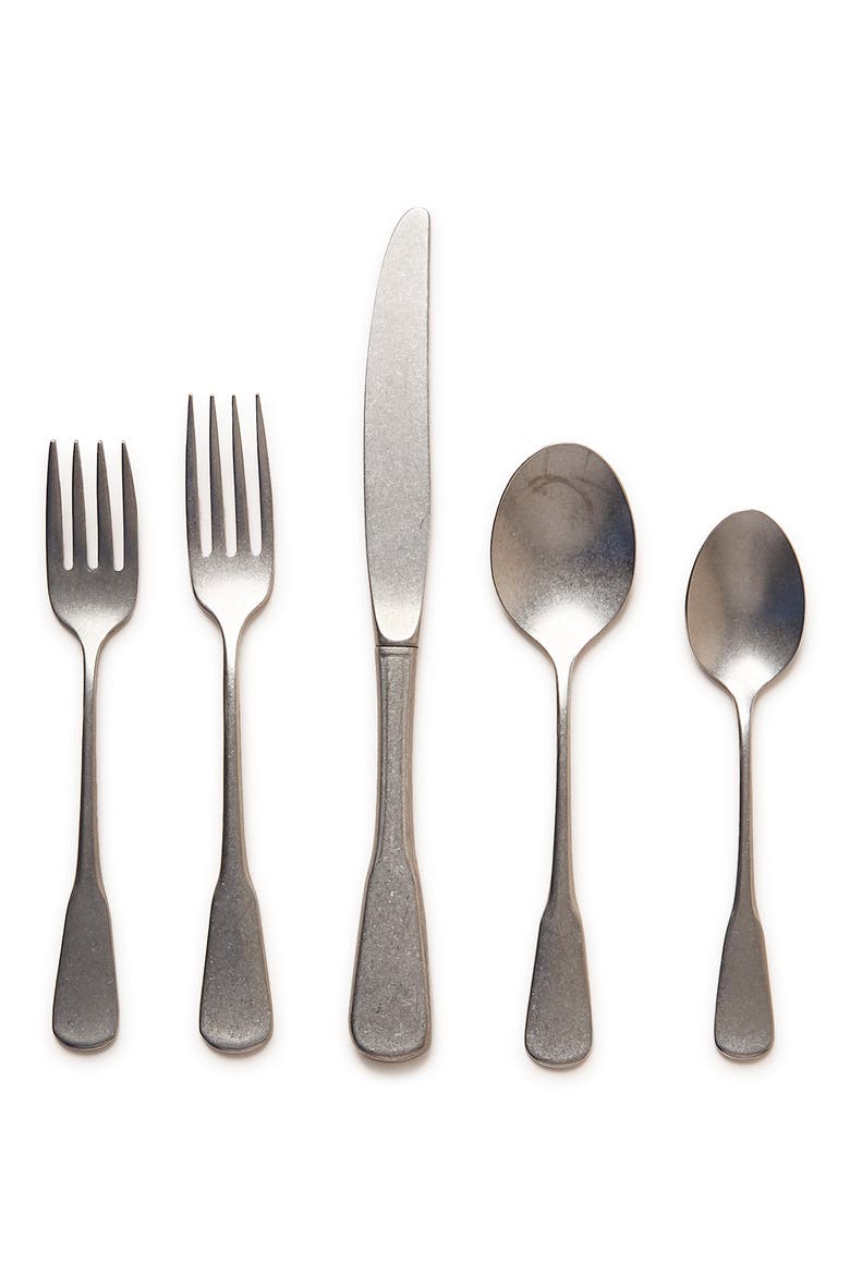 Shelburne 5-Piece Flatware Place Setting, Main, color, SILVER