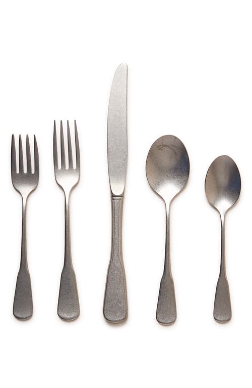 Farmhouse Pottery Shelburne 5-Piece Flatware Place Setting in Silver 