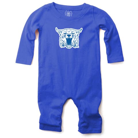 Infant Wes & Willy  Royal Kentucky Wildcats Long Sleeve Romper