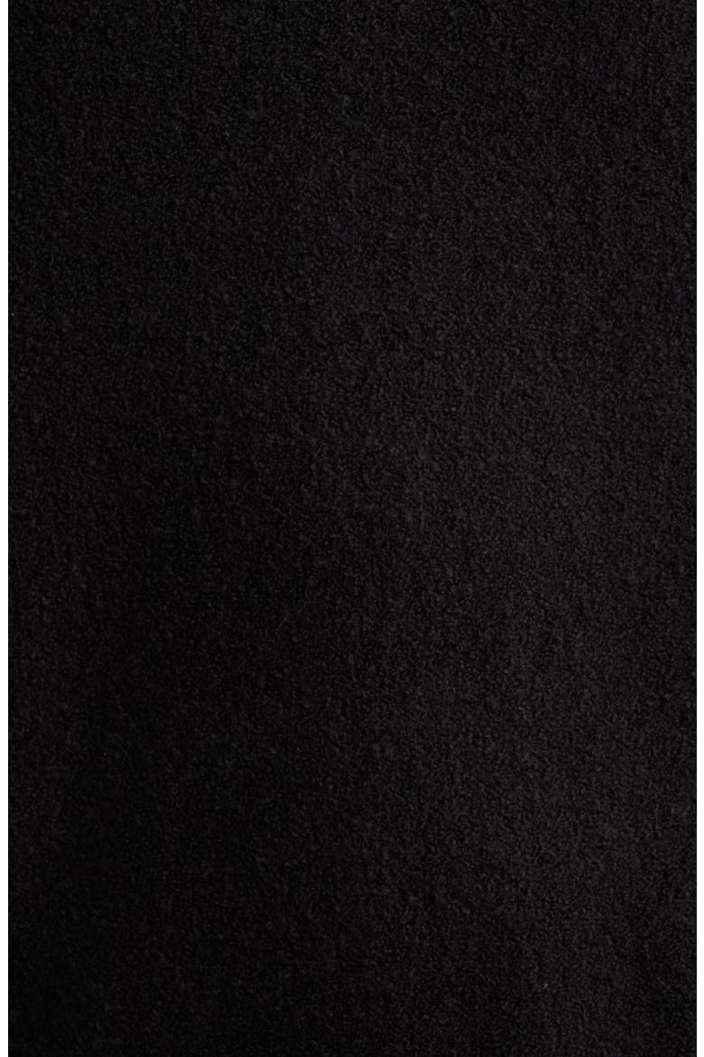 Bouclè Polo Sweater, Alternate, color, BLACK