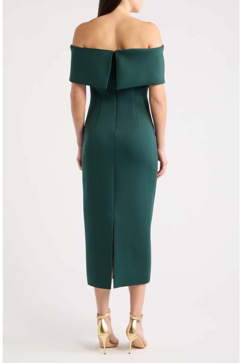 Off the Shoulder Cocktail Dress, Alternate, color, HUNTER