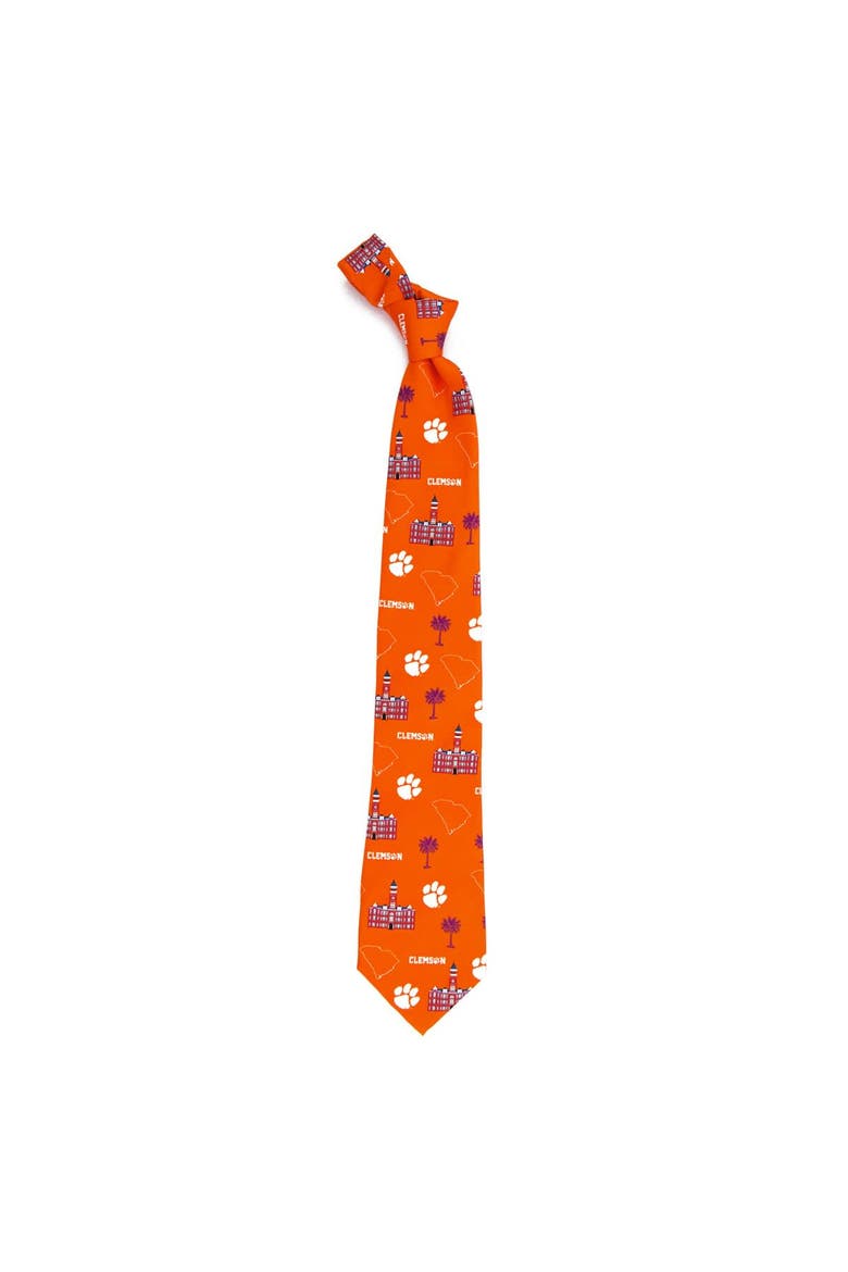 Clemson Tigers Hometown Silk Tie, Main, color, Orange