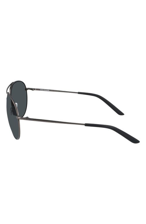 Nike Chance 61mm Polarized Aviator Sunglasses In Gray