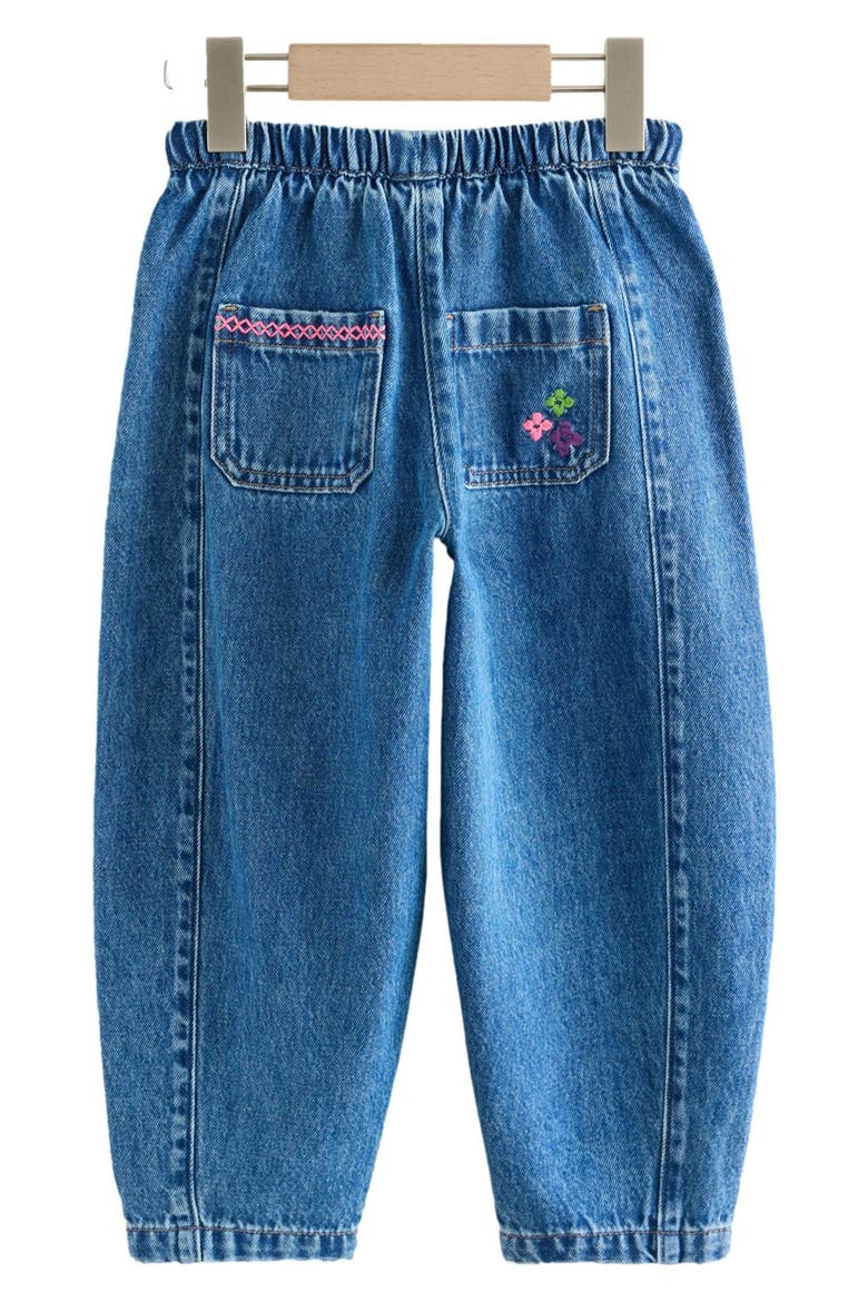 Kids' Doodles Embroidered Denim Jeans, Alternate, color, BLUE