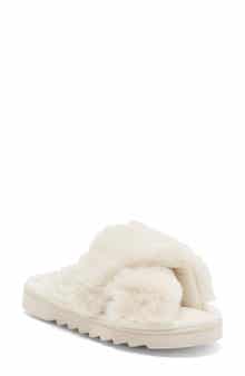 Diana Faux Fur Crossband Slide Slipper