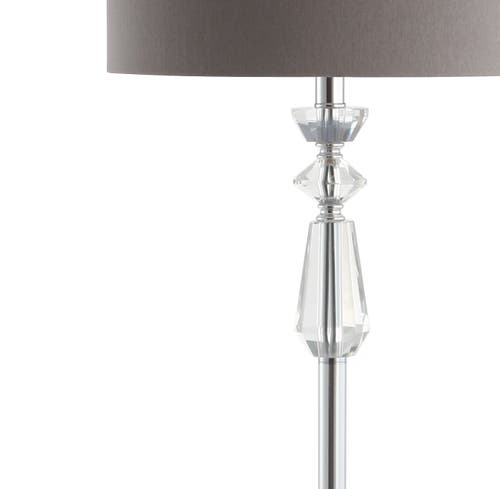 Jonathan Y Layla Crystal / Metal Led Floor Lamp In Clear/chrome