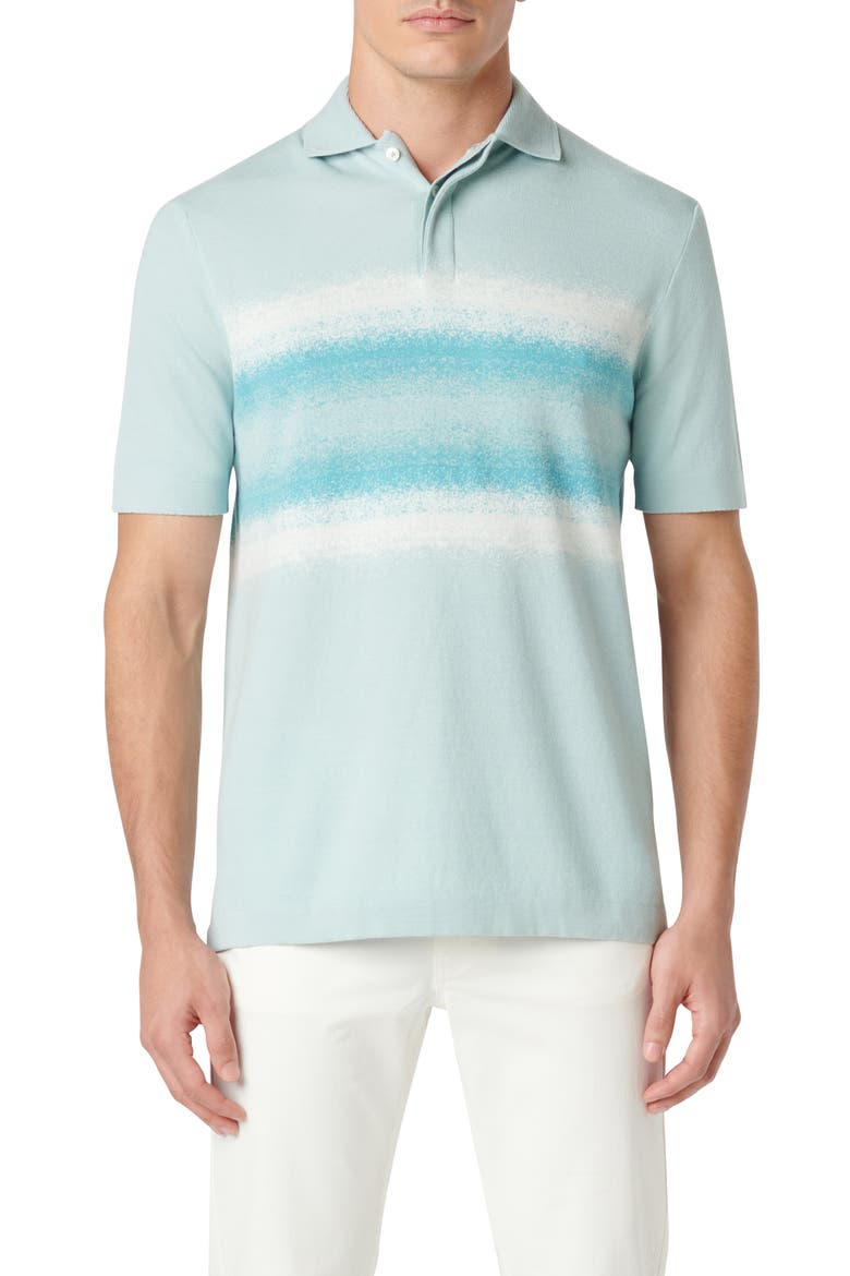 Cotton & Silk Polo, Main, color, SEAFOAM
