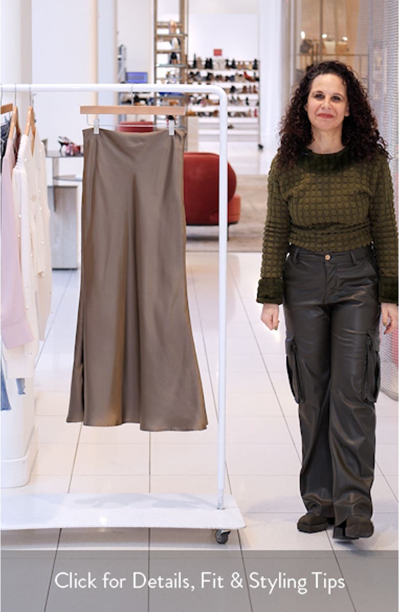 Bias Cut Satin Maxi Skirt, sales video thumbnail