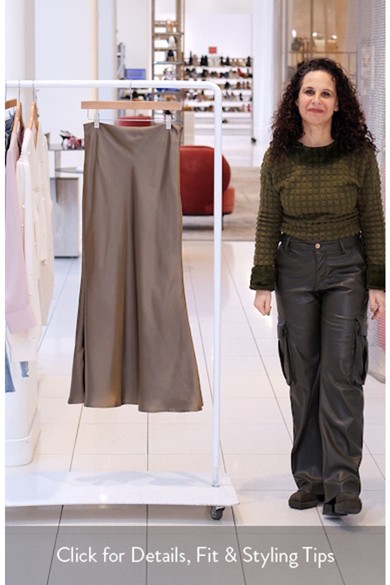 Bias Cut Satin Maxi Skirt video