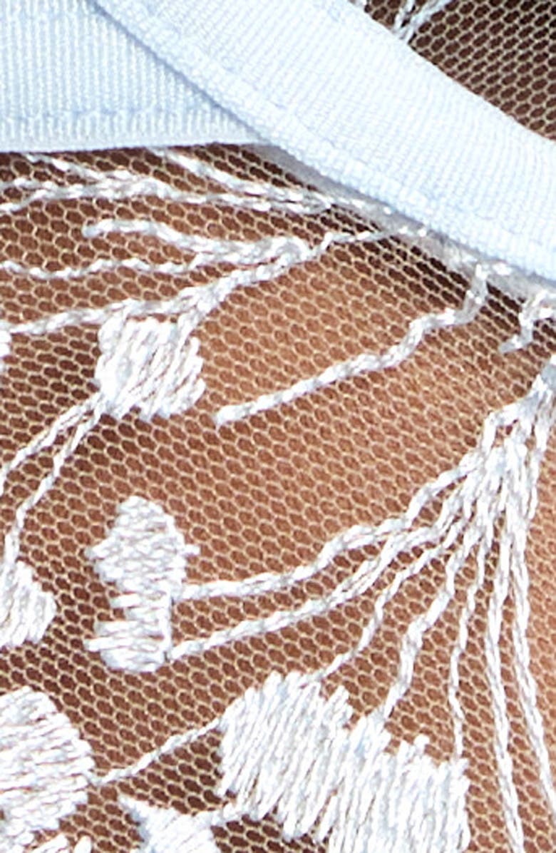 Bluebella Marisa Embroidered Mesh Bra, Alternate, color, Ice Water Blue/ Sheer