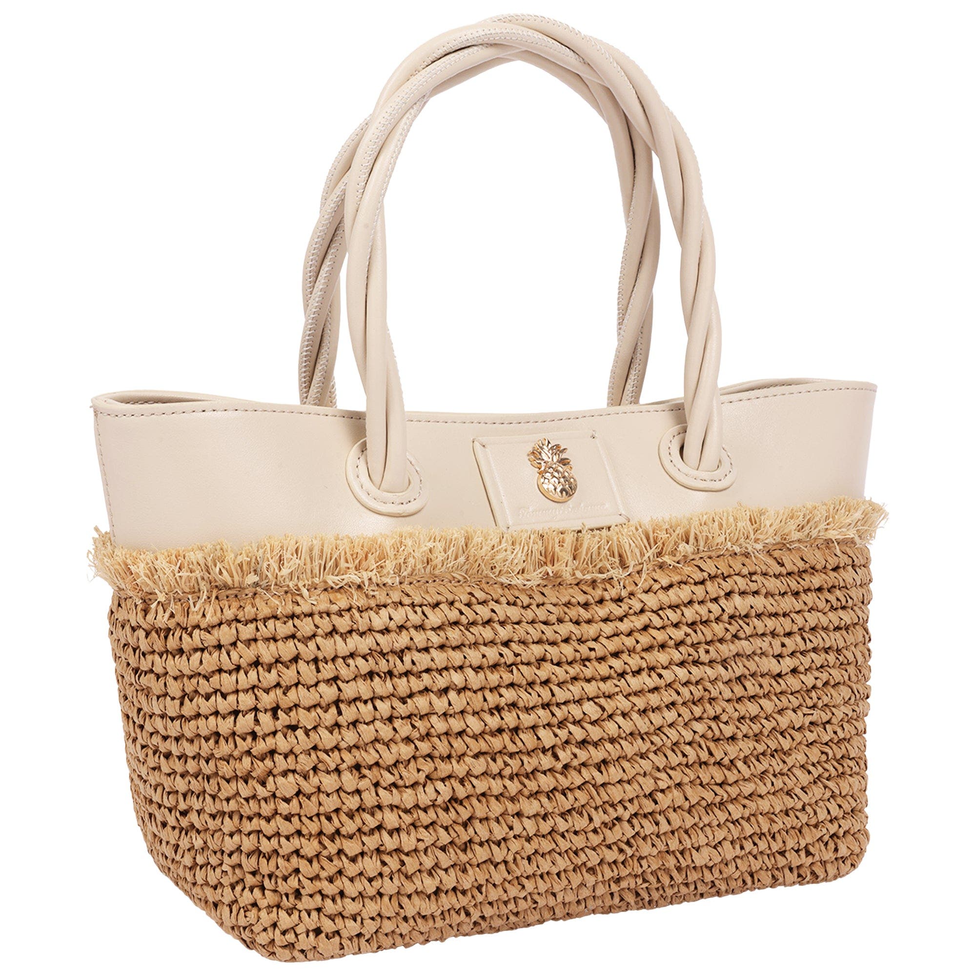 Charlotte Medium Fringe Raffia Tote Ivory, Alternate, color, IVORY