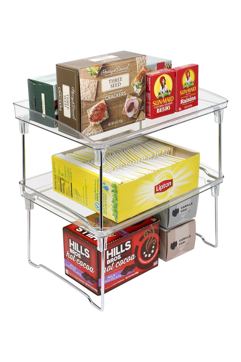 Foldable Storage Rack - Set of 2, Alternate, color, CLEAR
