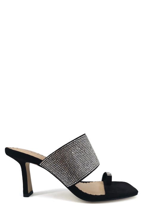 Embellished Toe Loop Stiletto Sandal (Women)