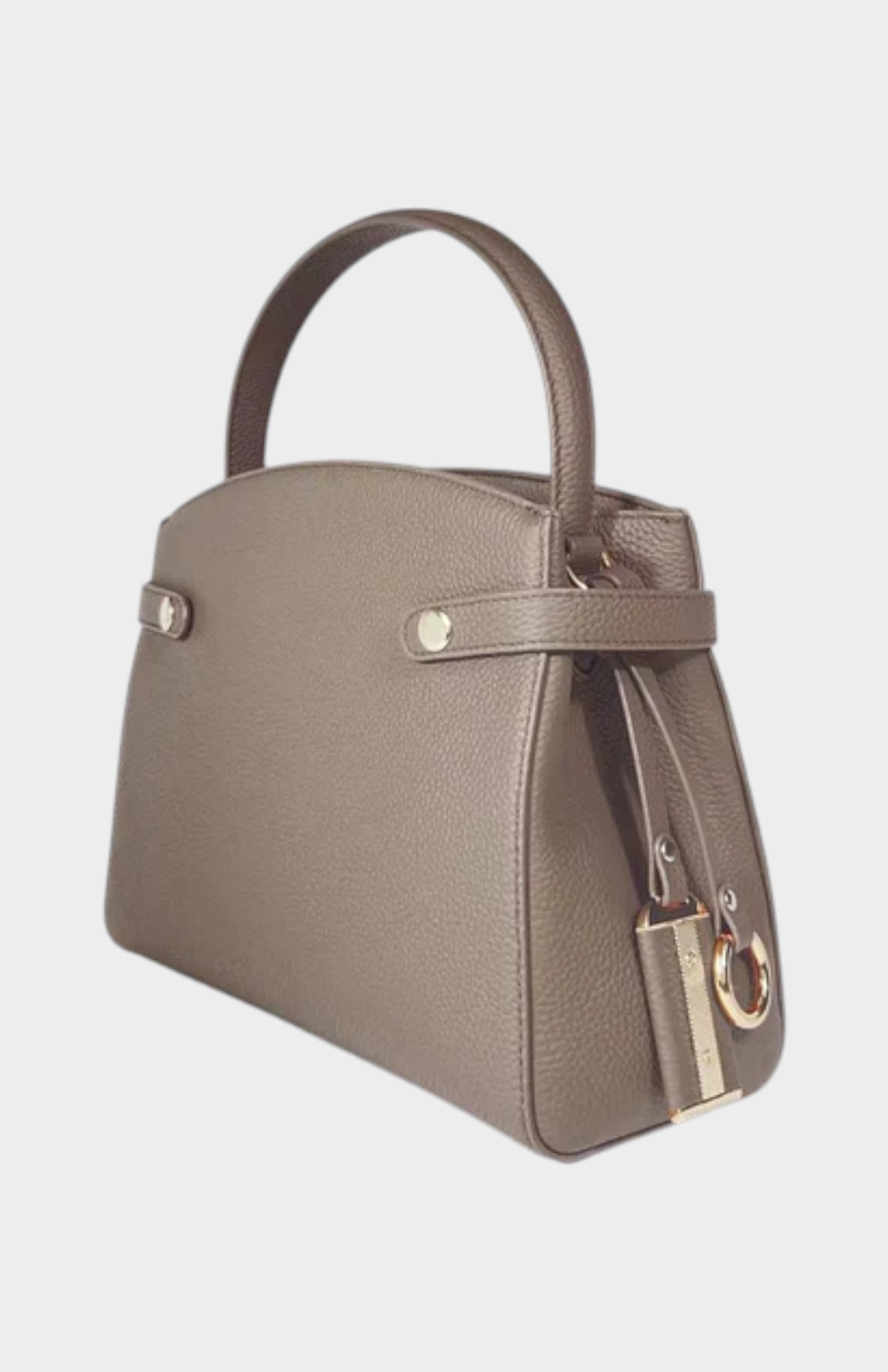 Manhattan Genuine Pebble Leather Top Handle Bag, Alternate, color, Grey