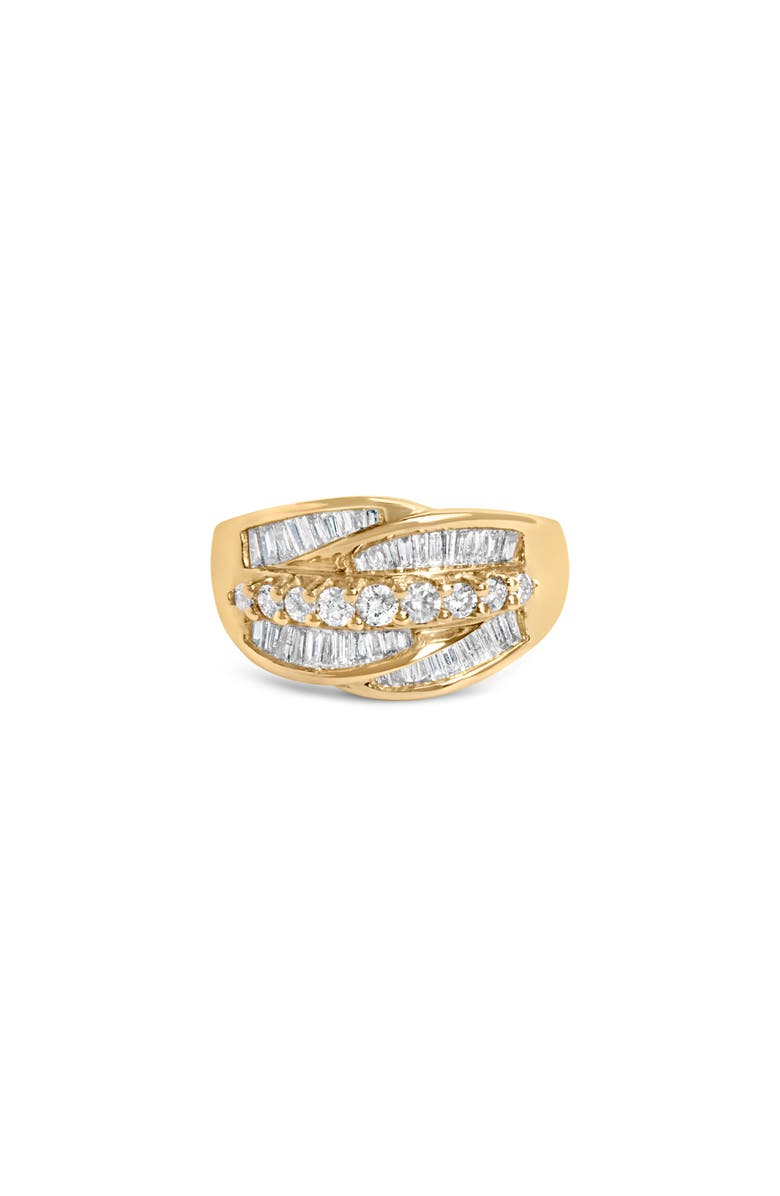Haus of Brilliance 14K Yellow Gold 1 Cttw Diamond Cocktail 5 Stone Ring, Main, color, Yellow