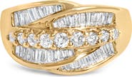 Haus of Brilliance 14K Yellow Gold 1 Cttw Diamond Cocktail 5 Stone Ring