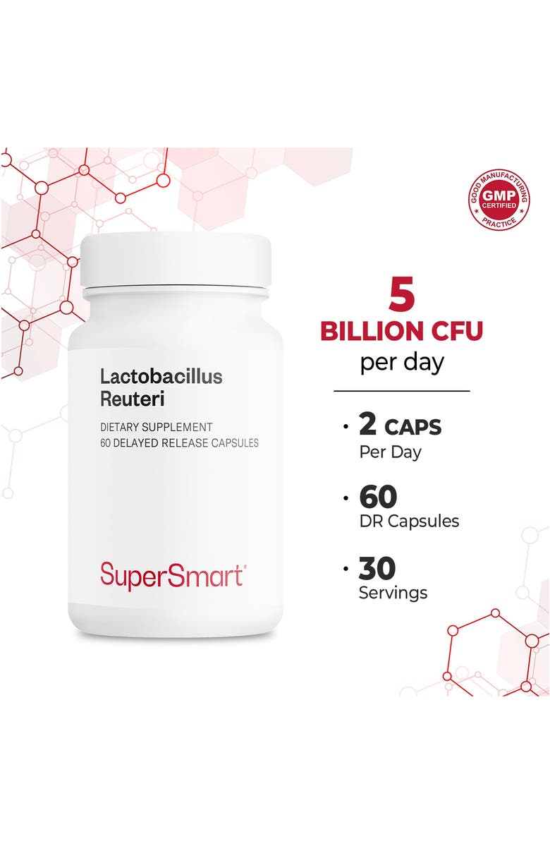 SuperSmart Lactobacillus Reuteri Probiotic Supplement, Alternate, color, NO COLOR