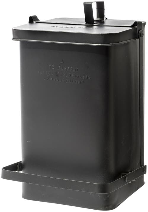 Puebco Step Trash Can In Black