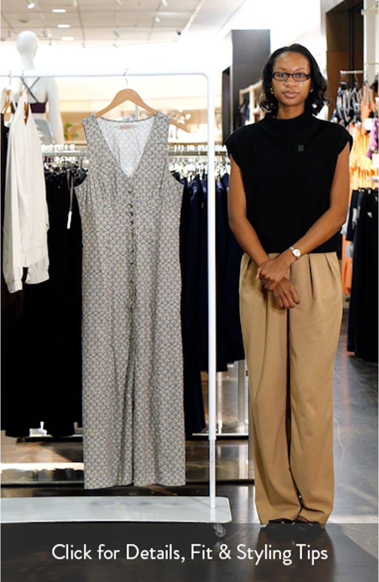 Camila Print Button Front Hemp Blend Maxi Dress, sales video thumbnail