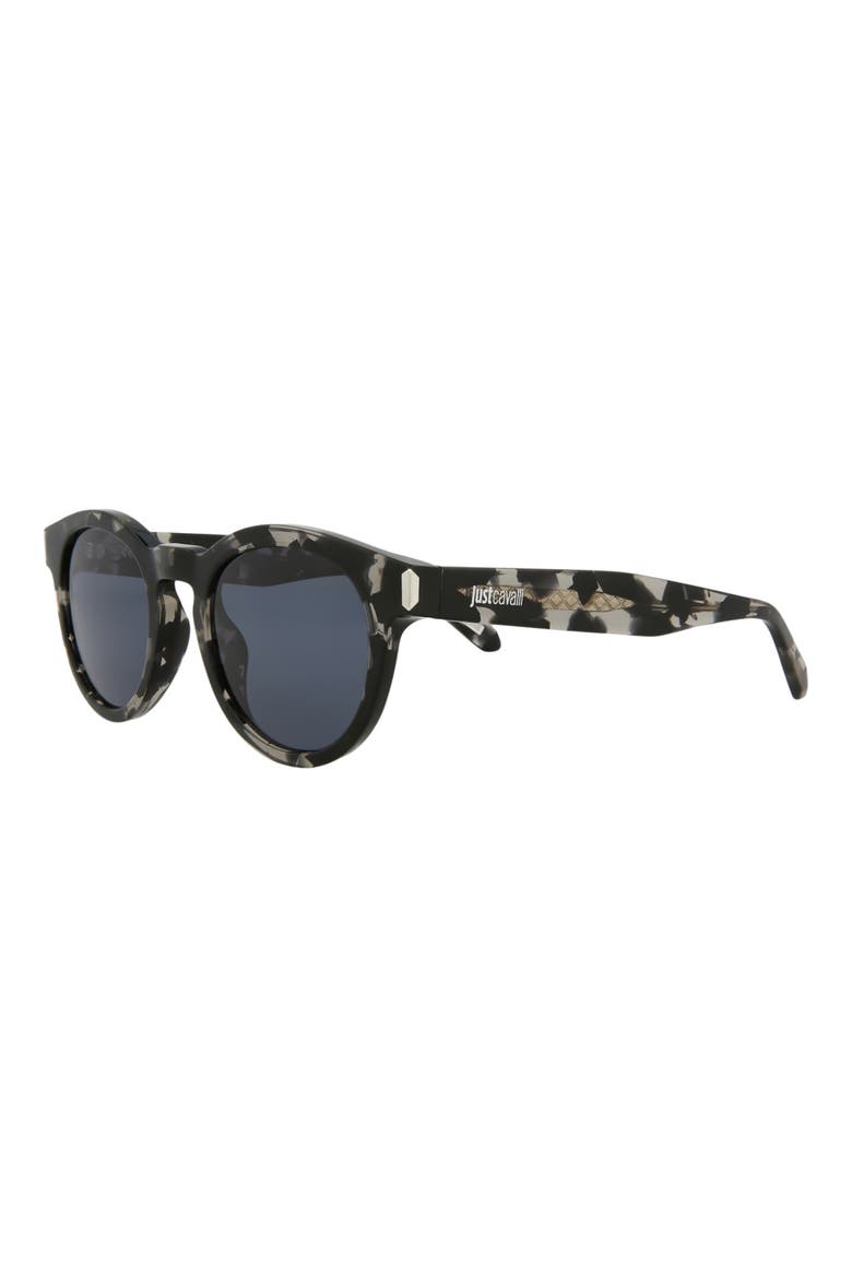50mm Round Sunglasses, Alternate, color, BLACK HAVANA BLUE