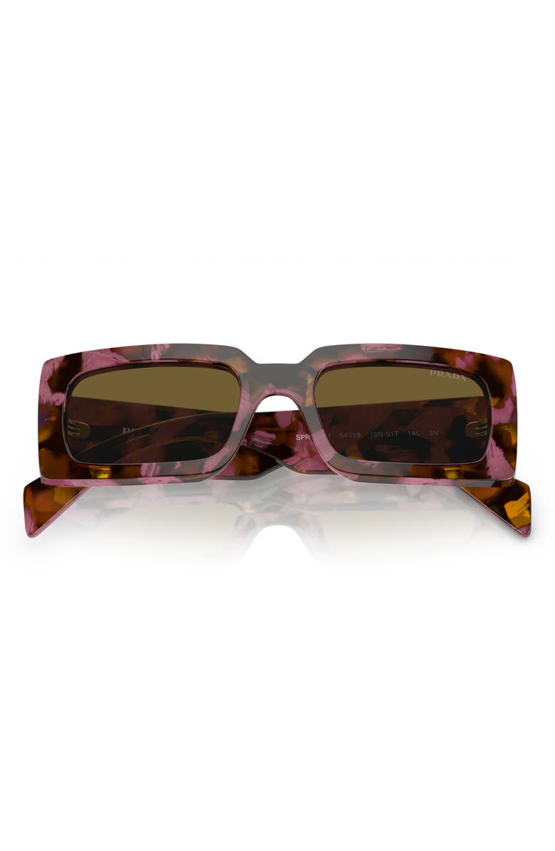 Prada 54mm Pillow Sunglasses, Alternate, color, Brown Tort