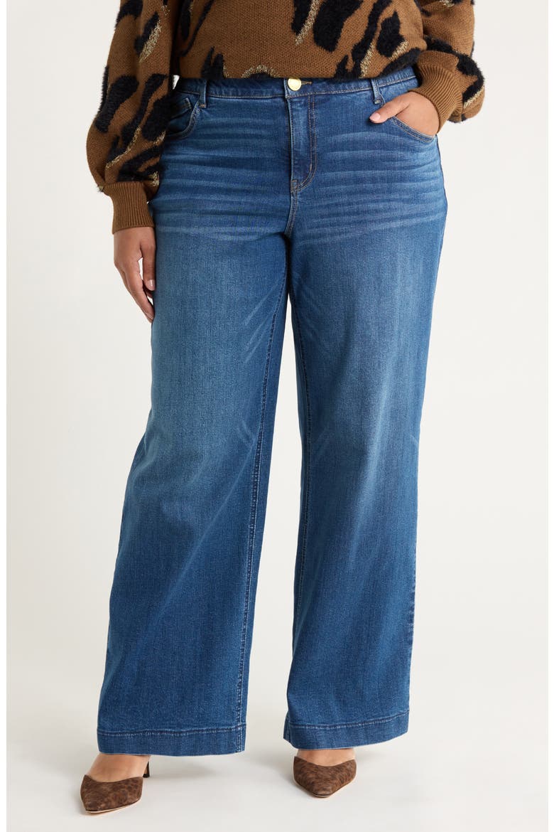 Sam High Waist Wide Leg Jeans, Main, color, BLUE