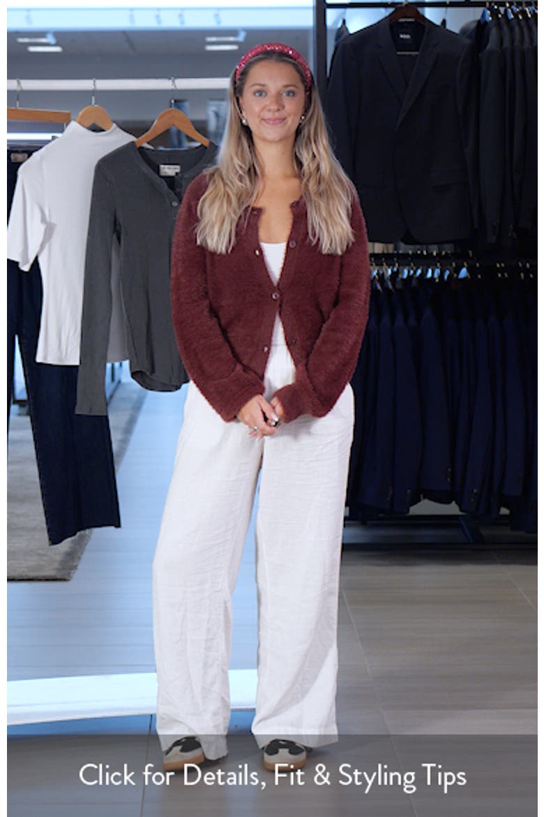Fuzzy Scoop Neck Cardigan video
