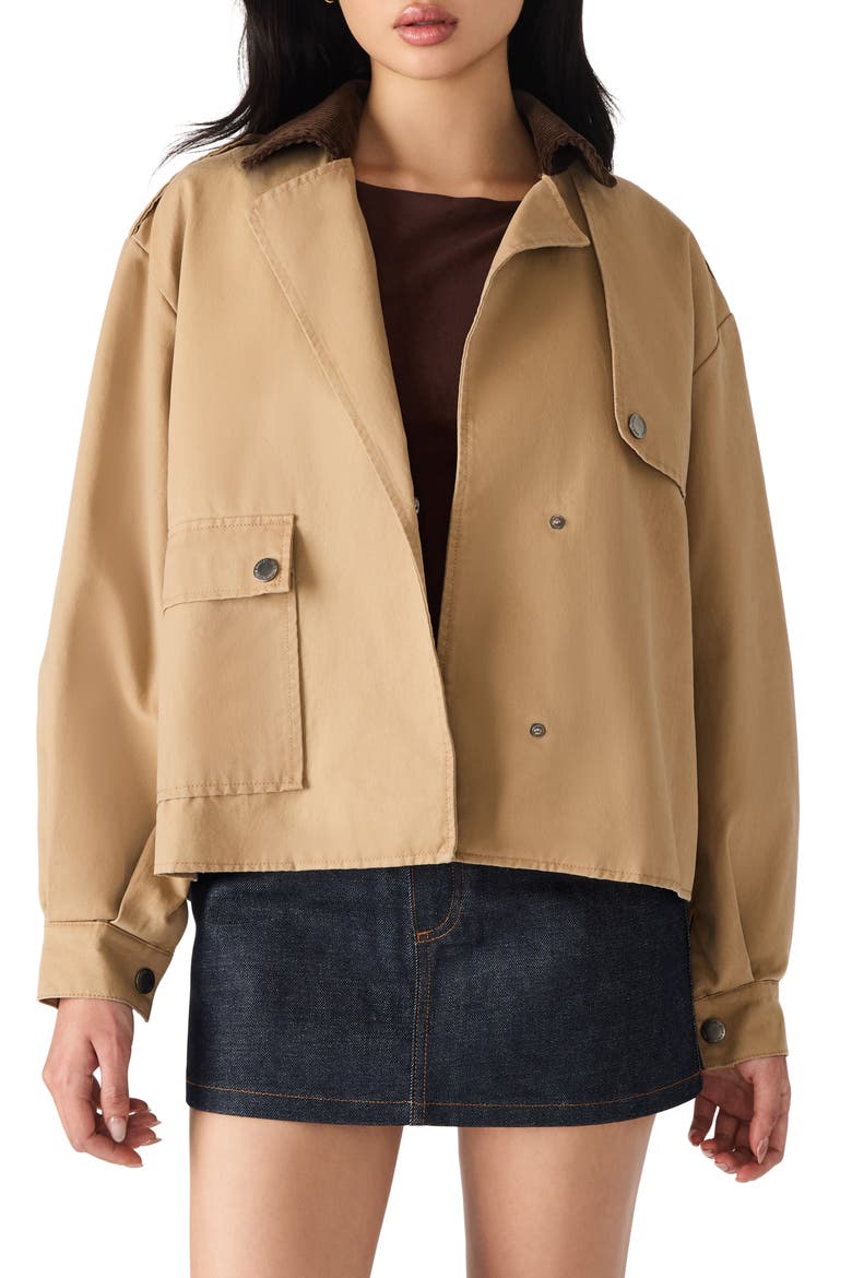 Luisa Twill Jacket, Main, color, TAN