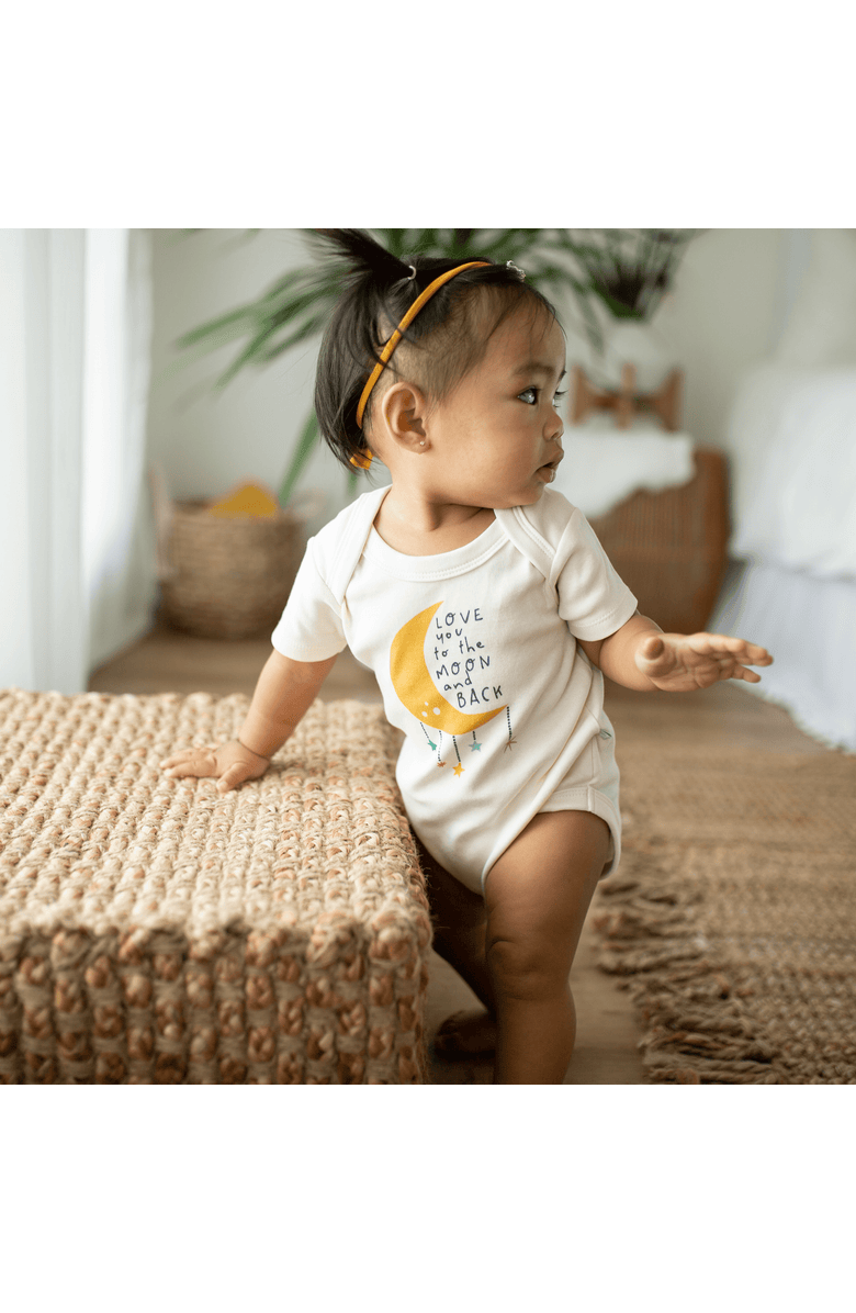 Finn + Emma Organic Baby Graphic Bodysuit | Moon and Back, Alternate, color, Off White