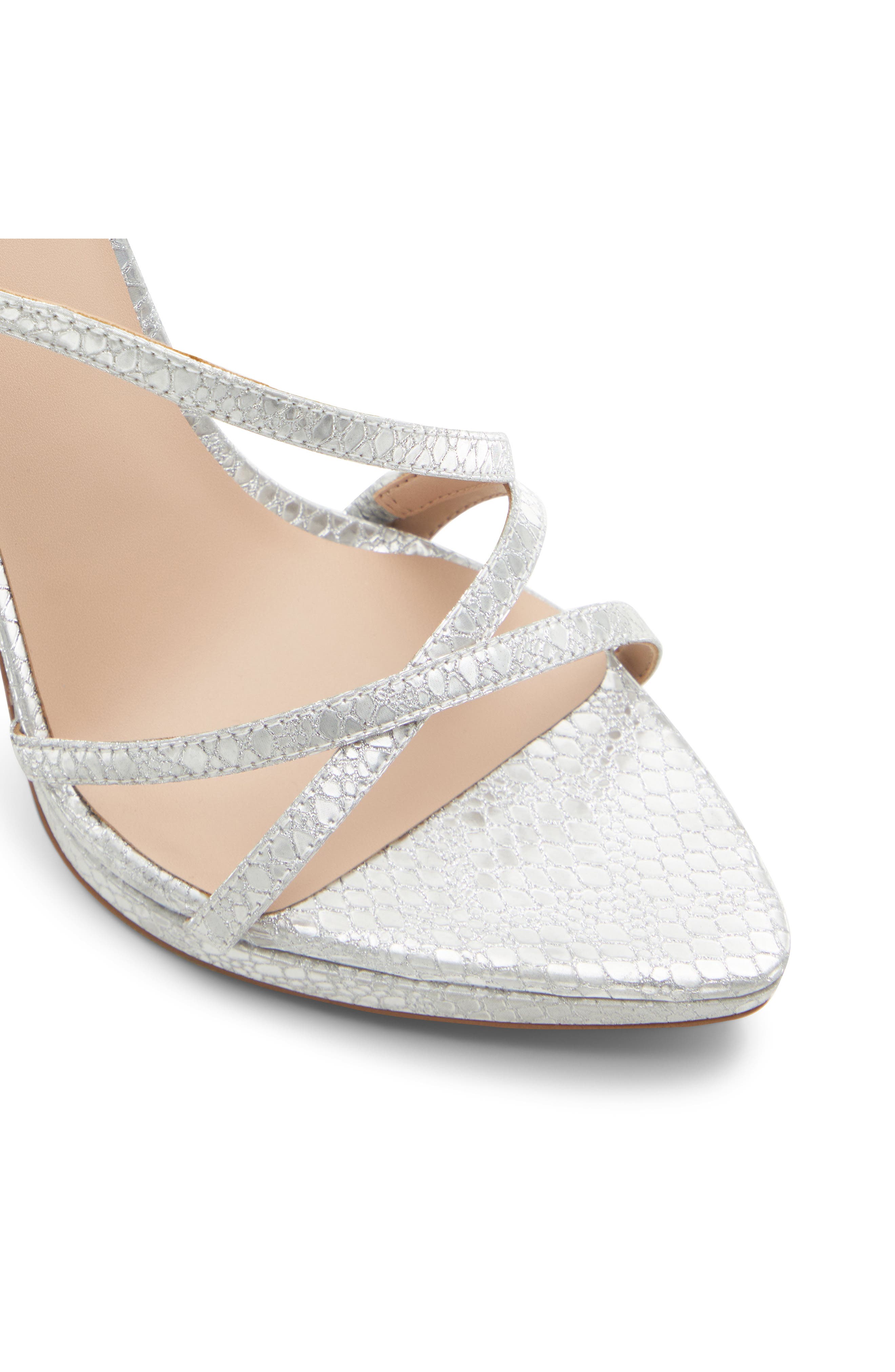 ALDO Resurge Snake Embossed Strappy Sandal, Alternate, color, 