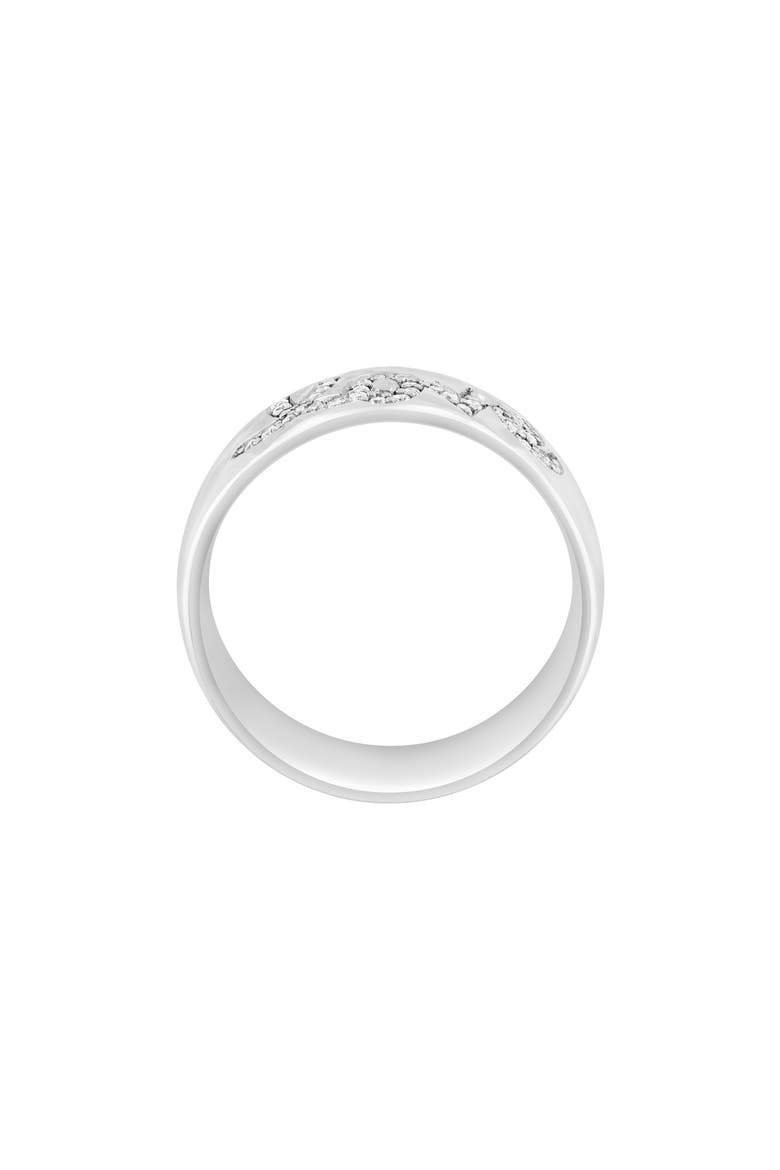 Sterling Silver Pavé Diamond Love Band Ring, Alternate, color, SILVER/ WHITE