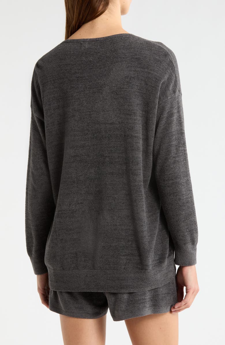 Barefoot Dreams<sup>®</sup> High-Low Hem V-Neck Pajama Pullover Sweater, Alternate, color, Carbon