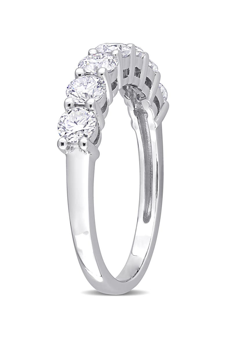 Lab Created Moissanite Band Ring, Alternate, color, WHITE