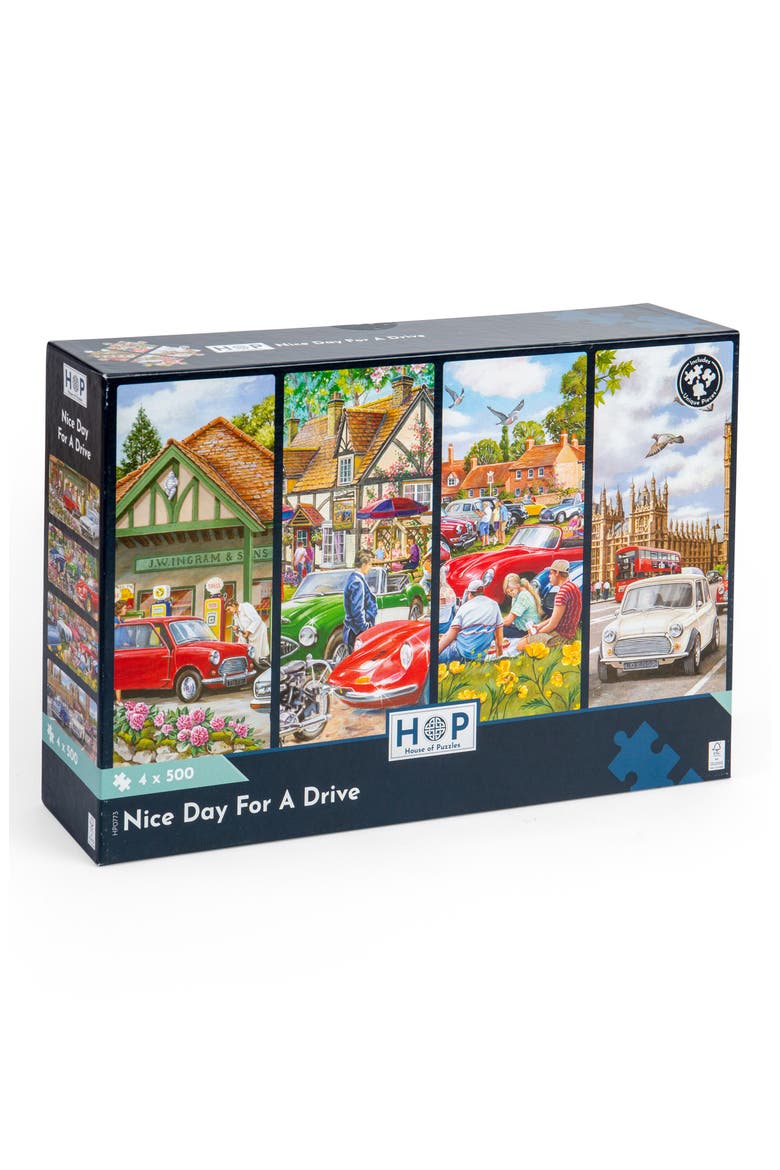 Nice Day for a Drive Assorted 4-Pack 500-Piece Jigsaw Puzzles, Main, color, NONE