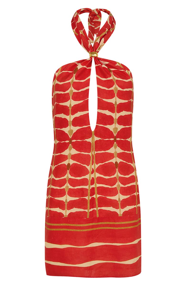 ViX Paula Hermanny Agni Aster Cotton Cover-Up Minidress, Alternate, color, 