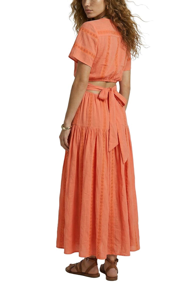 Candice Flutter Sleeve Maxi Dress, Alternate, color, Orange