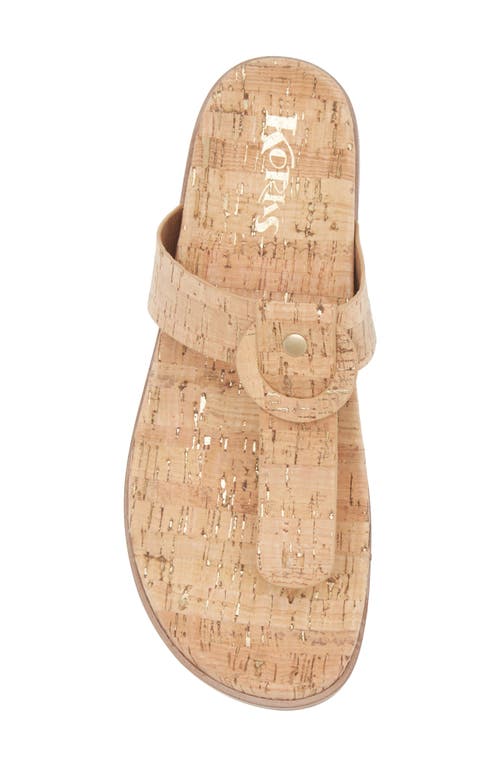Korks Audie Thong Sandal In Natural Cork