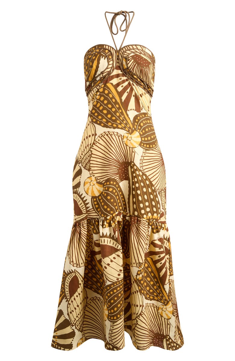 FARM Rio Shell Mix Sand Linen Dress, Alternate, color,