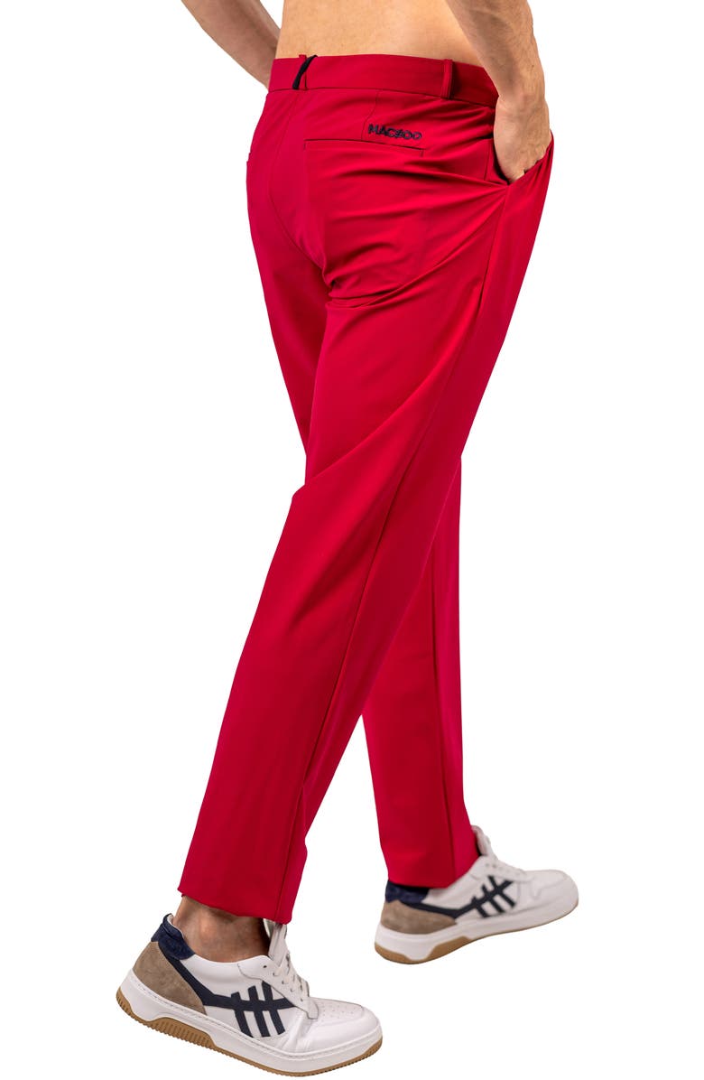 Maceoo Workout Stretch Straight Leg Pants, Alternate, color, Red