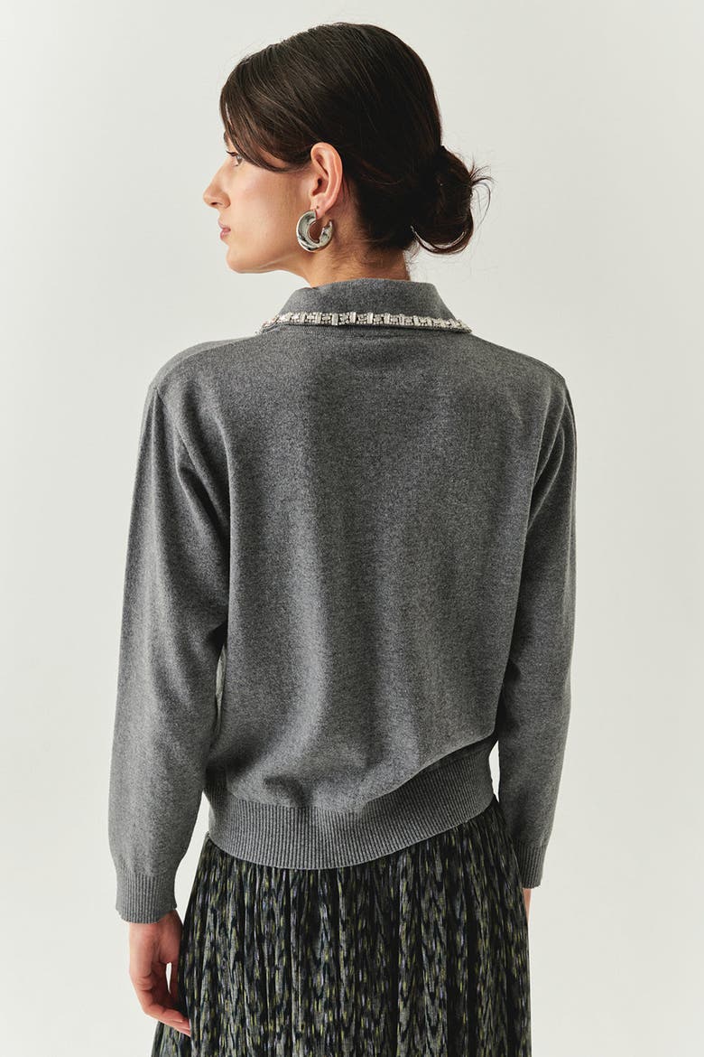 Maleah Knit Blouse, Alternate, color, GREY