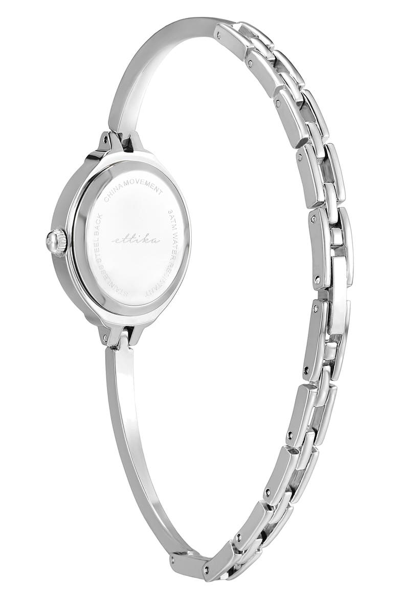 Dainty Bangle Bracelet Watch, Alternate, color, OLIVE AND SILVER