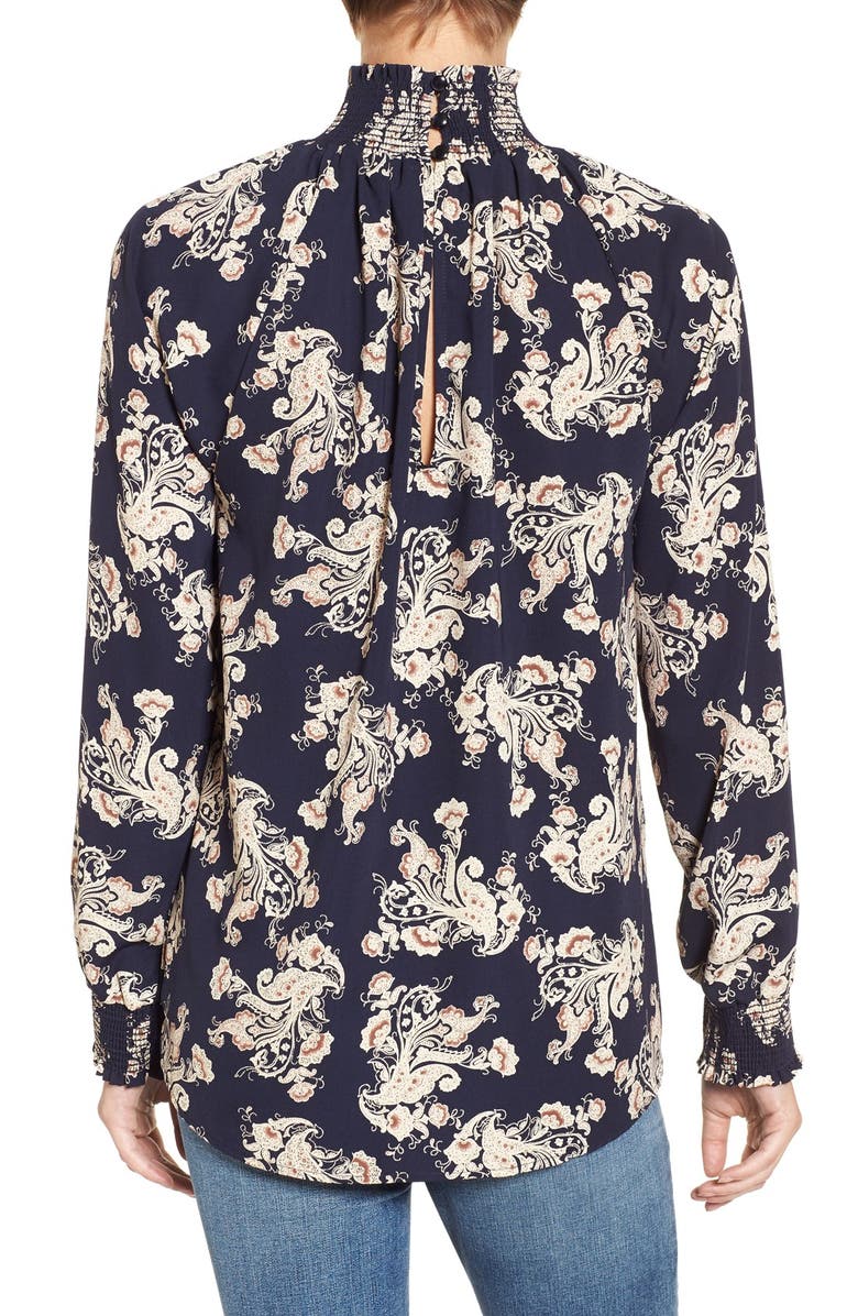 Leith Shirred Turtleneck Top, Alternate, color,