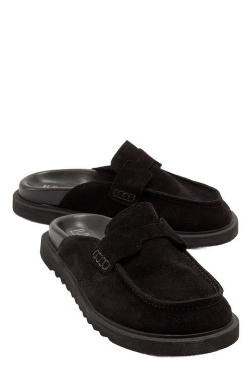 Forever & Always Shoes Laven Suede Leather Clogs In Black Suede Leather